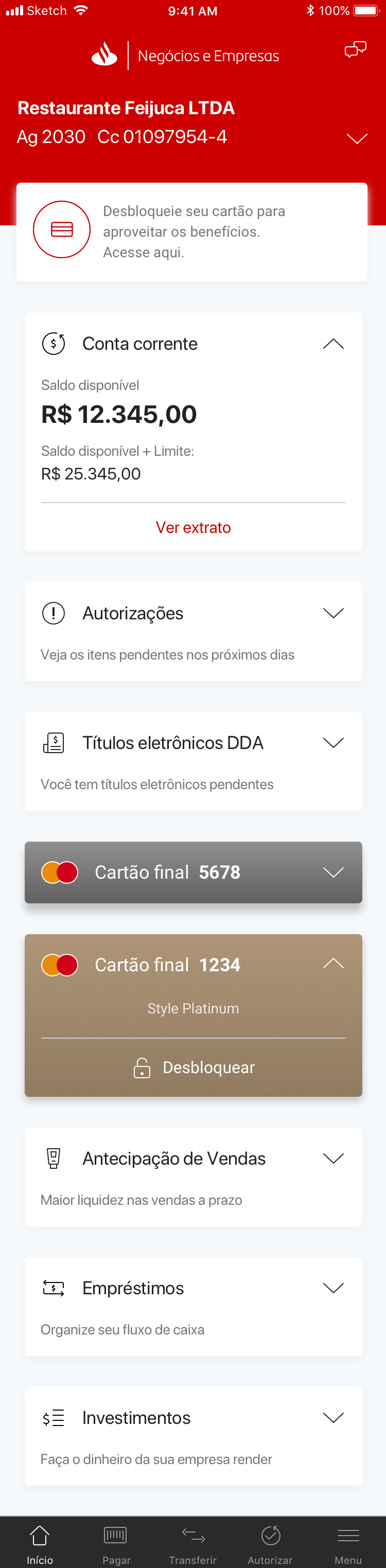 Santander Cartões PJ